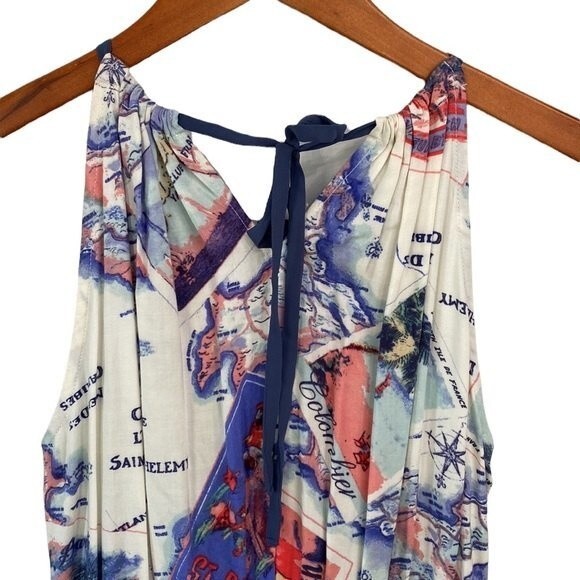 Peter Som for desigNation Postcard Maxi Dress Sleeveless Halter Neck Cover Up - Picture 6 of 16